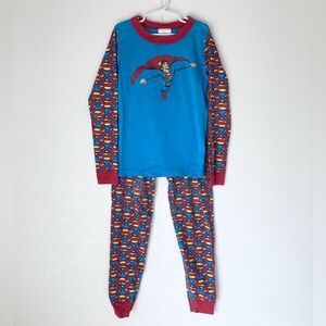 Hanna Andersson Superman Long Sleeve Pajama Set Size 10